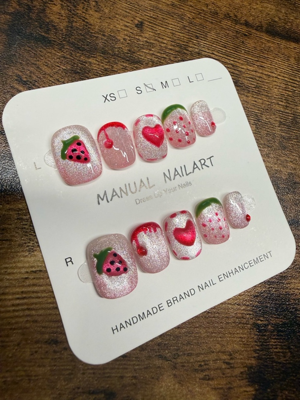 Strawberry Short Press On Nails - Small
